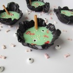 Witches Brew Pudding in Chocolate Bowls