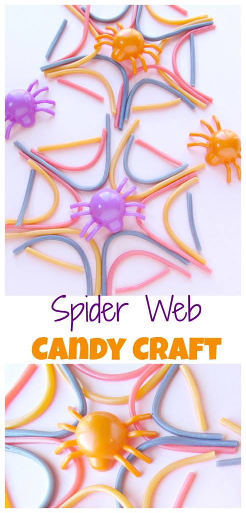 Spider Web Candy Craft- make candy spider webs for a fun Halloween craft you can eat too! - Val Event Gal