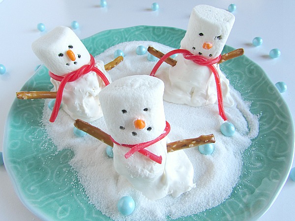 melted snowmen marshmallows