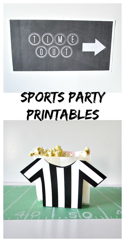 Sports Party Printables. Get ready for the big game with some fun printables!