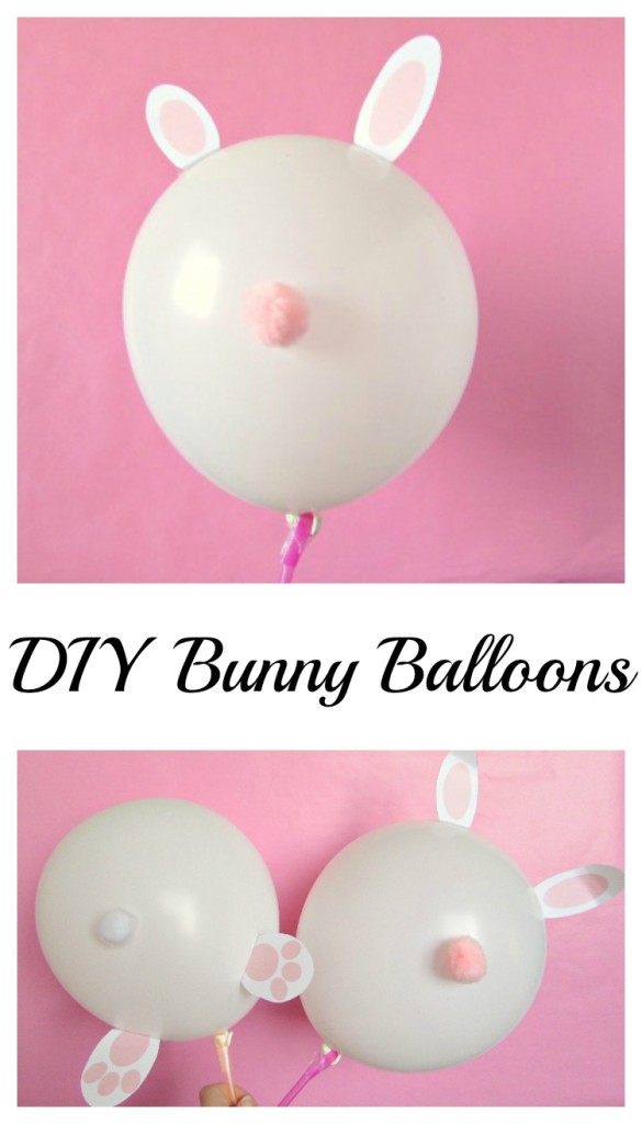 DIY Bunny Balloons are cute so for Easter
