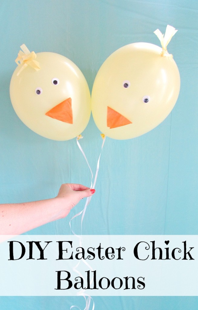 DIY Easter Chick Balloons are an adorable Easter decorations