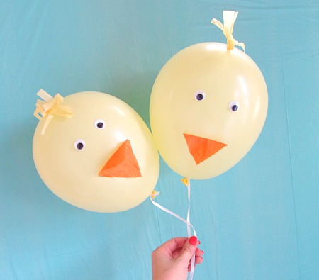 Easter chick balloons