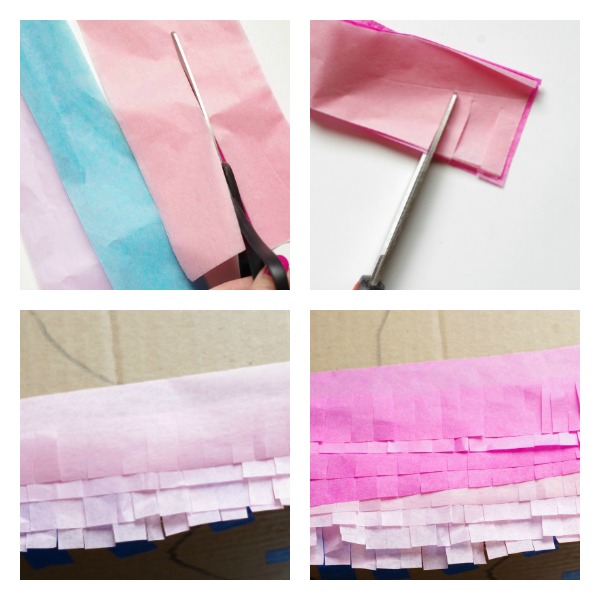 Cut and add tissue paper