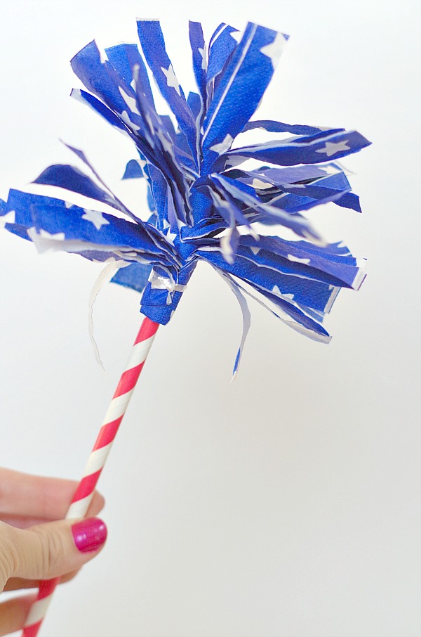 Simple firework wands for 4th of july