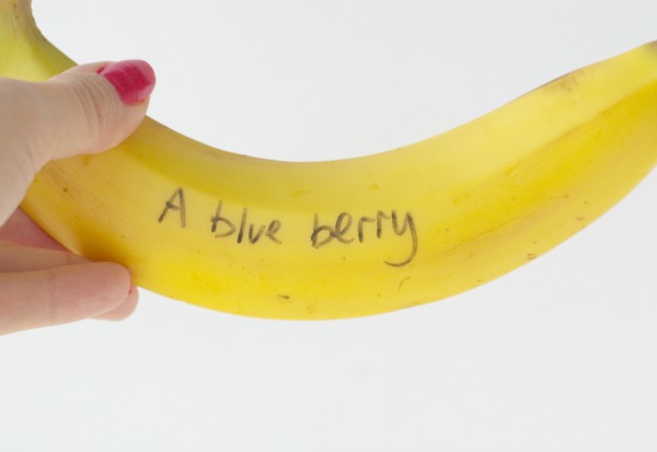 write on fruit