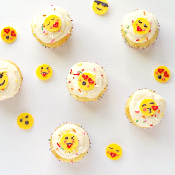 fun emoji cupcake toppers