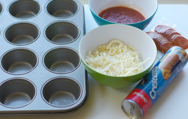 ingredients for pizza cups