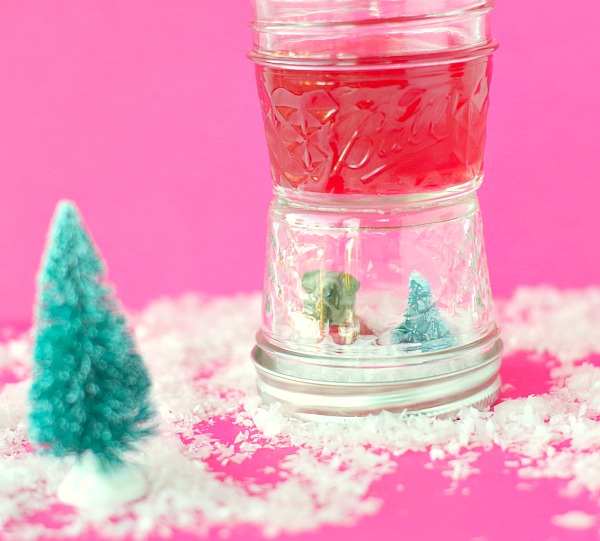 DIY Snow Globe in a Shot Glass