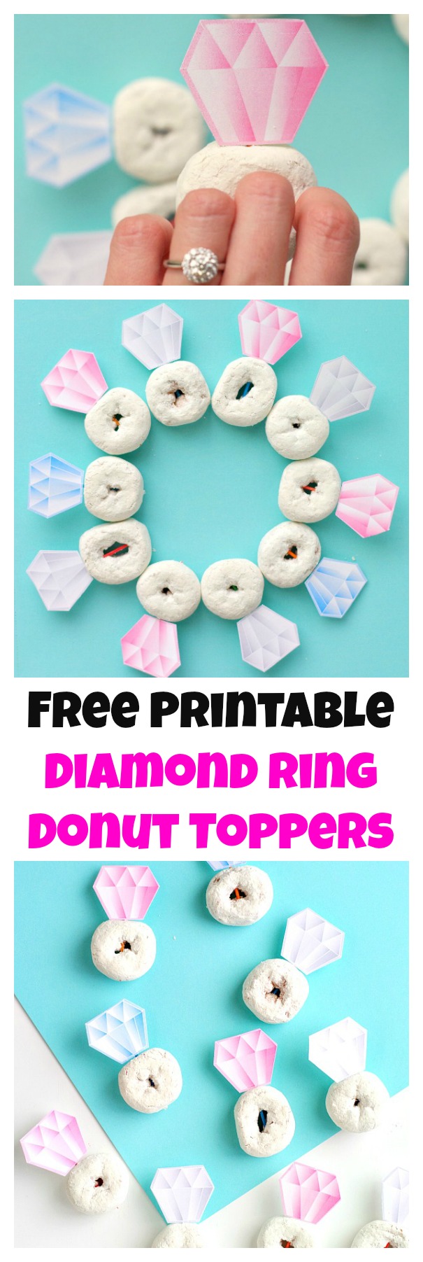 Free Printable Diamond Ring Donut Toppers