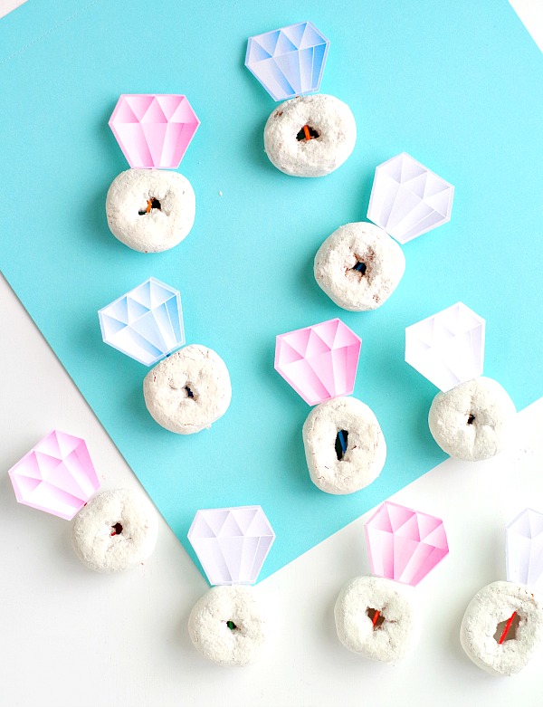 Printable ring toppers for bridal showers