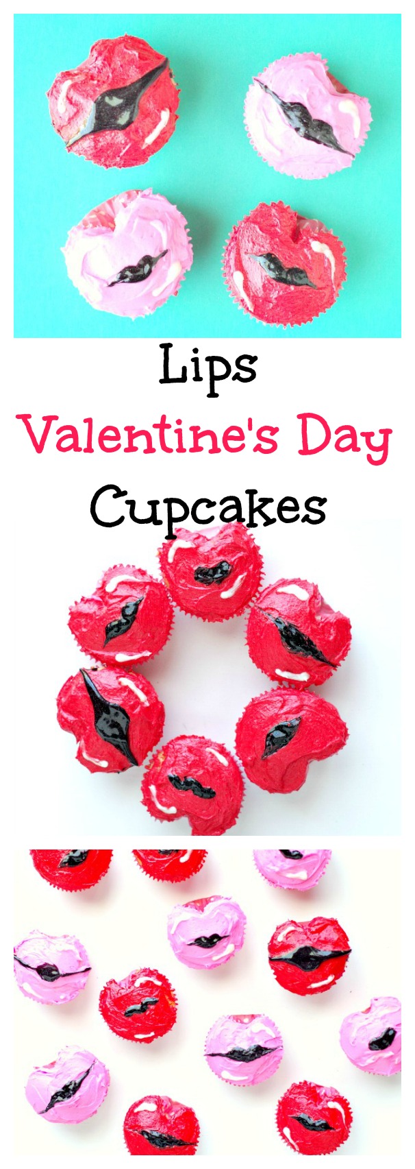 Lips Valentine's Day Cupcakes