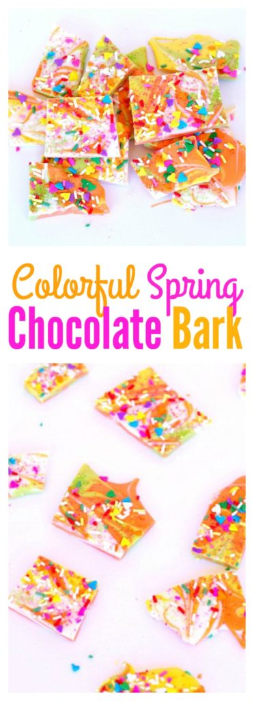 Colorful Spring Chocolate Bark