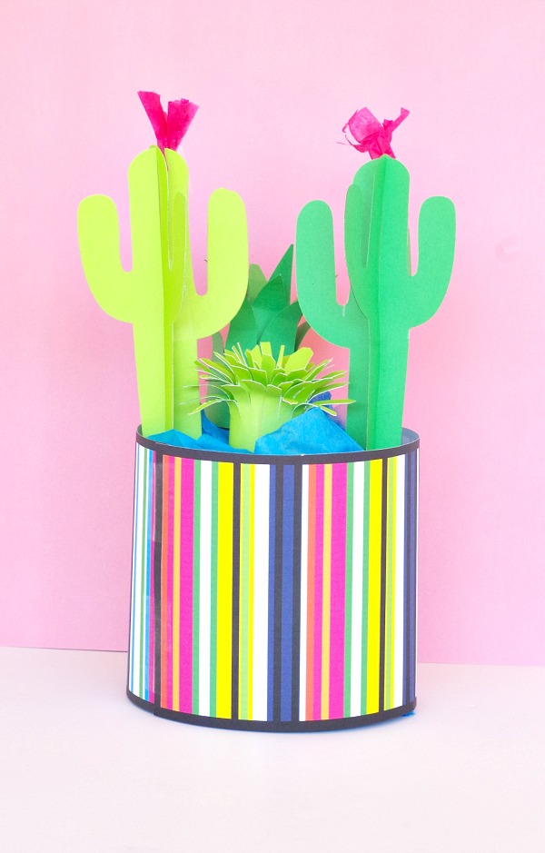 Simple Cactus Garden from paper