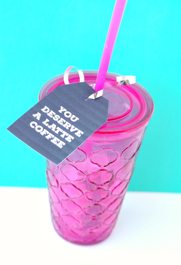 Coffee Tumbler Gift With Free Printable Tags