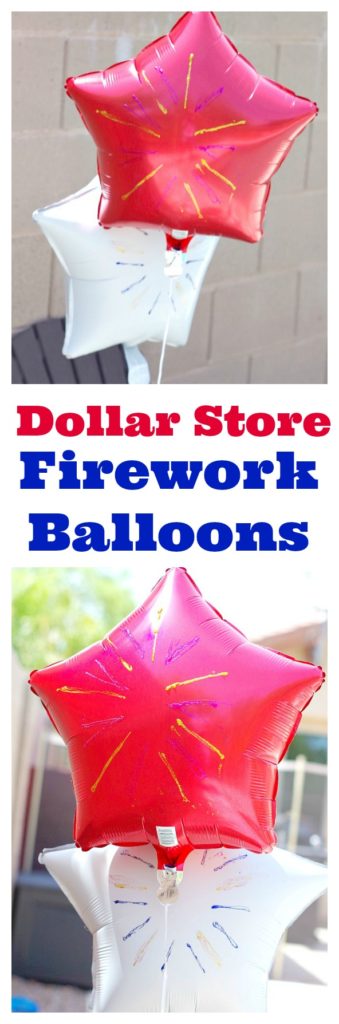 Dollar Store Firework Balloons