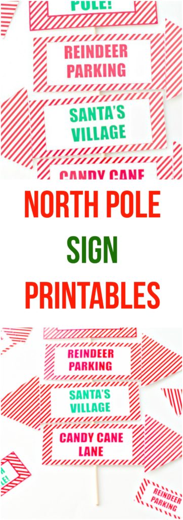 North Pole Sign Printables