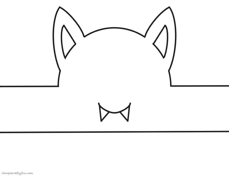 free printable bat hat for crafts and parties