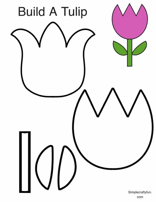 Build a tulip cut and paste craft