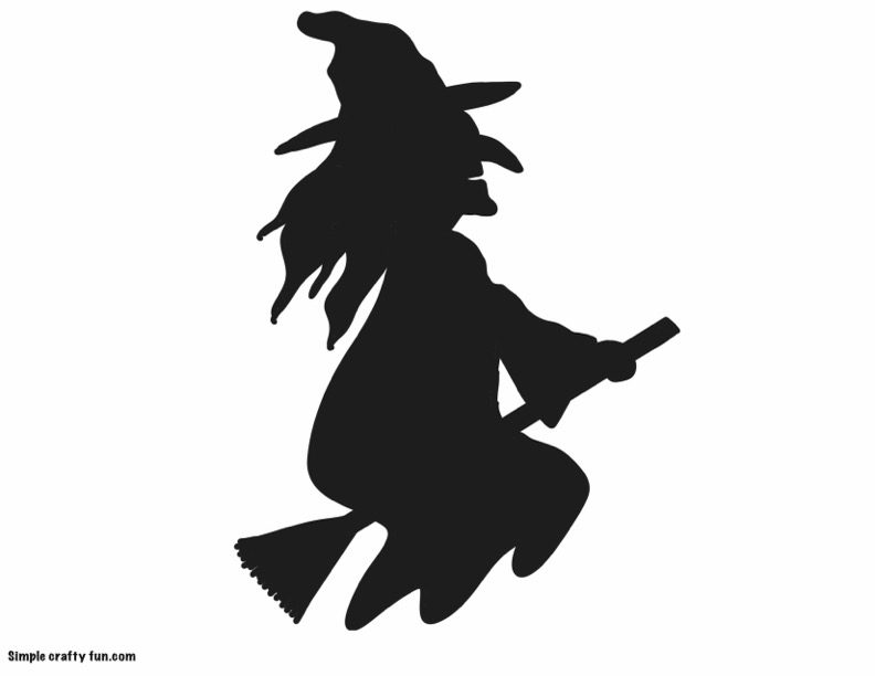 free printable large witch outline for carving and crafts