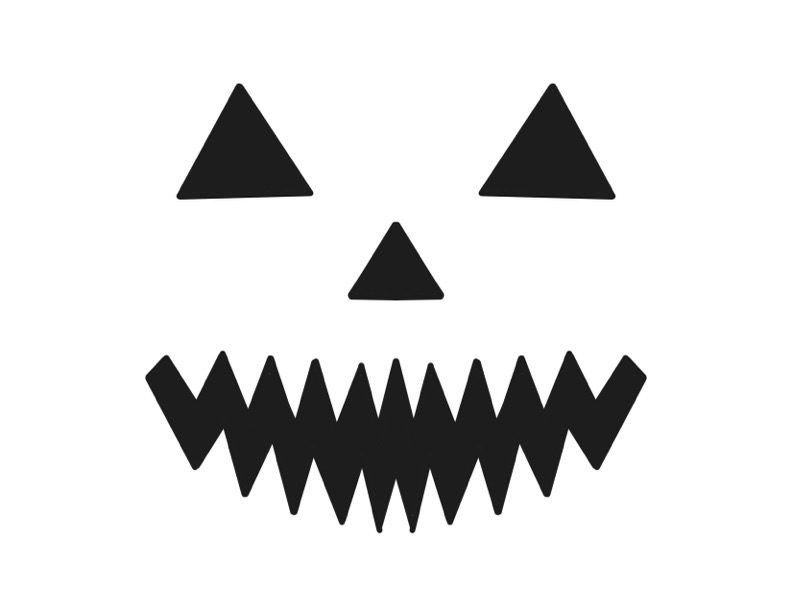 free printable spooky mouth pumpkin face