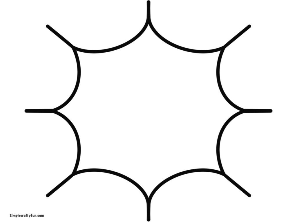 outline of a spider web free printable