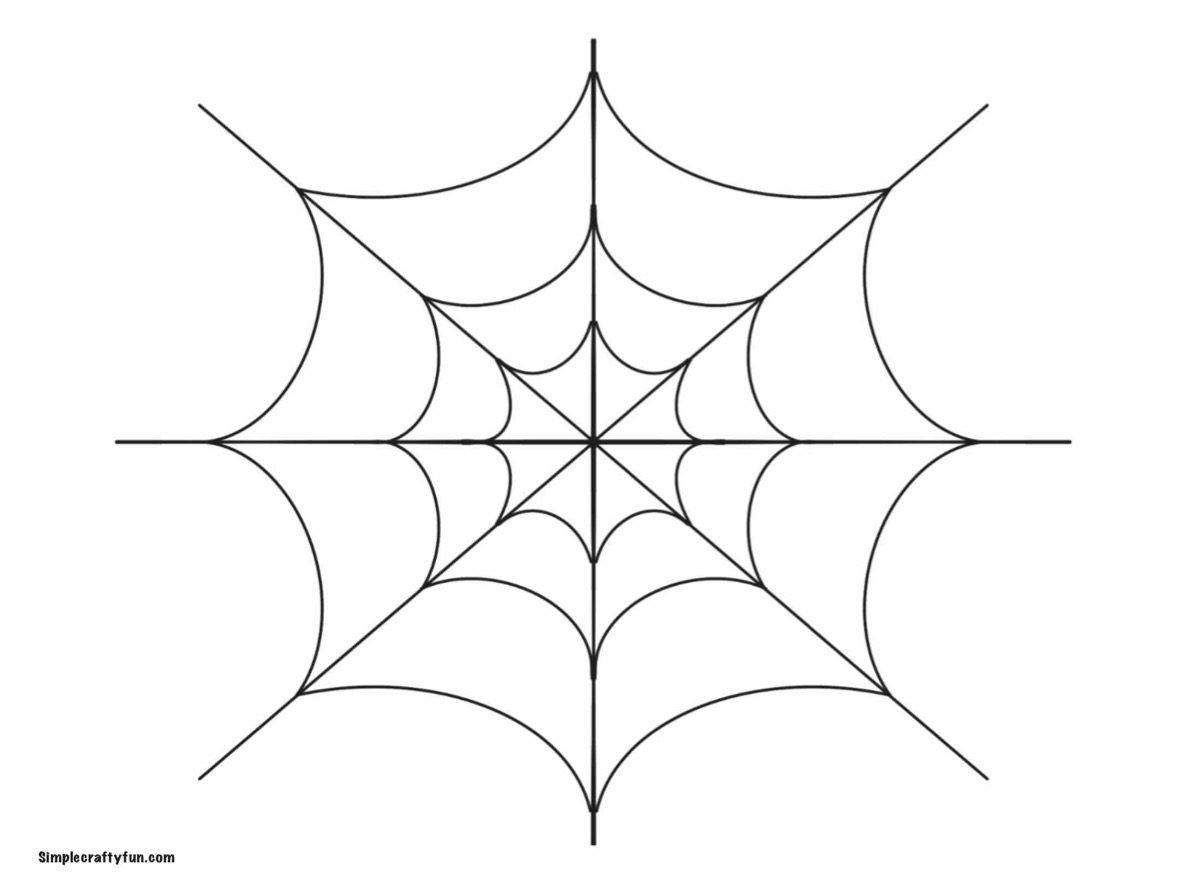 Easy Spider Web Template Spider Web Coloring Pages Free PDF