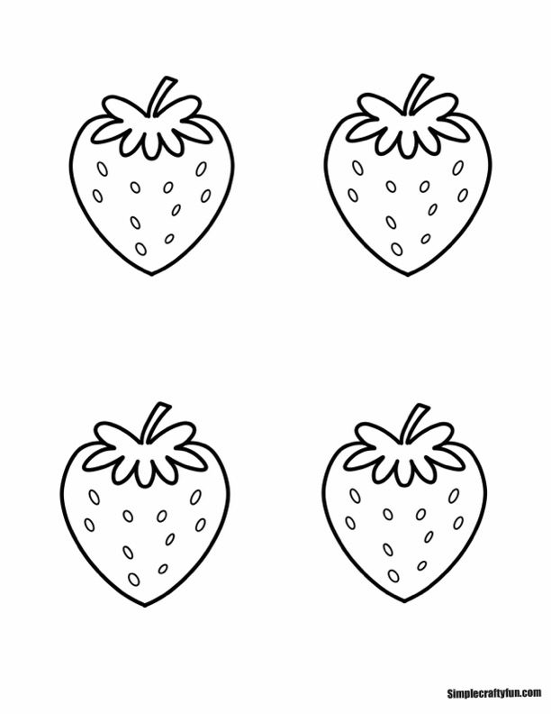small strawberry template