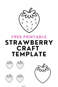 Strawberry Template Printable For - White Orange Simple Grid Easter Craft Ideas Blog Post Pinterest Pin 8 200x300