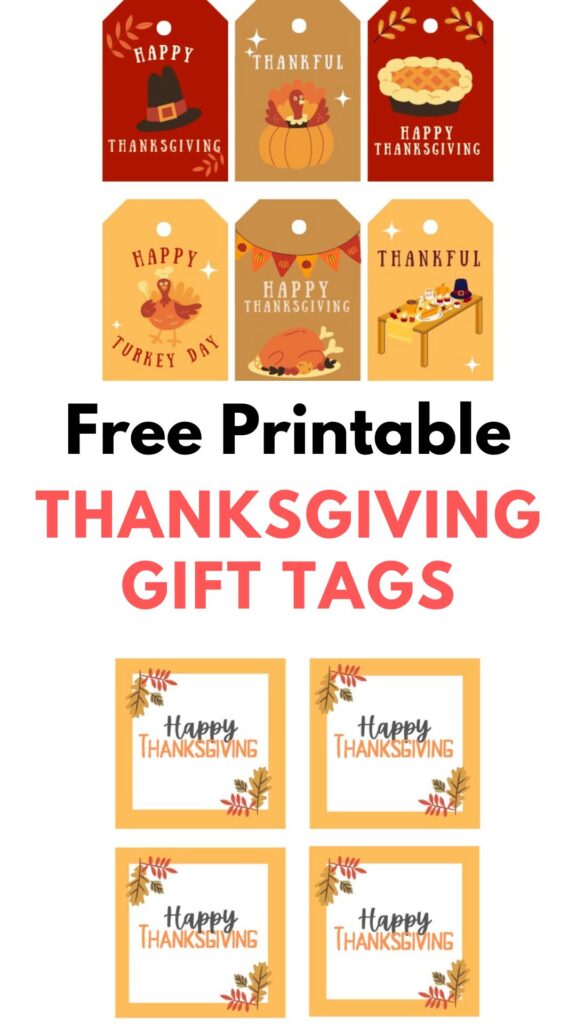 free printable Thanksgiving gift tags