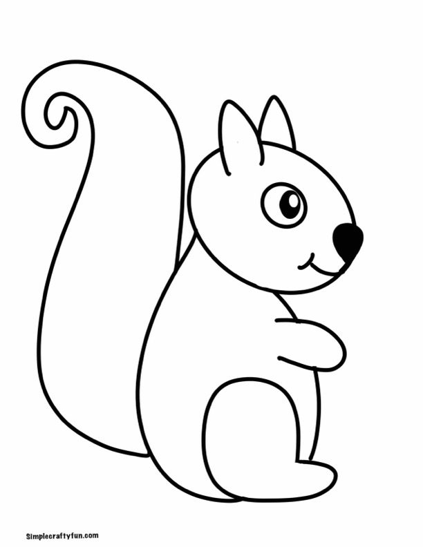 cute squirrel free printable template