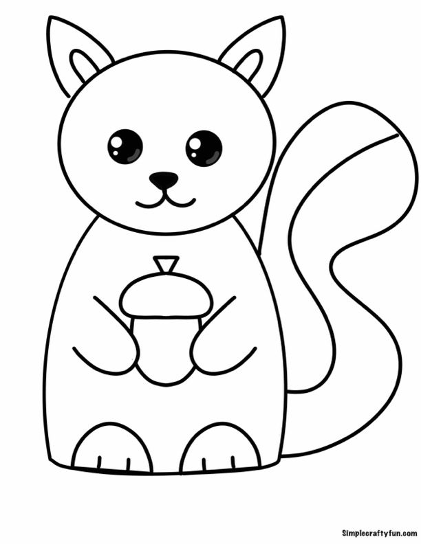 squirrel template free printable