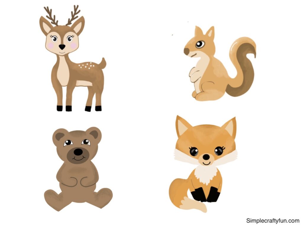 free printable woodland animal cut outs