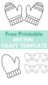 Free Printable Mittens Outline for Crafts