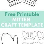Free Printable Mittens Outline for Crafts