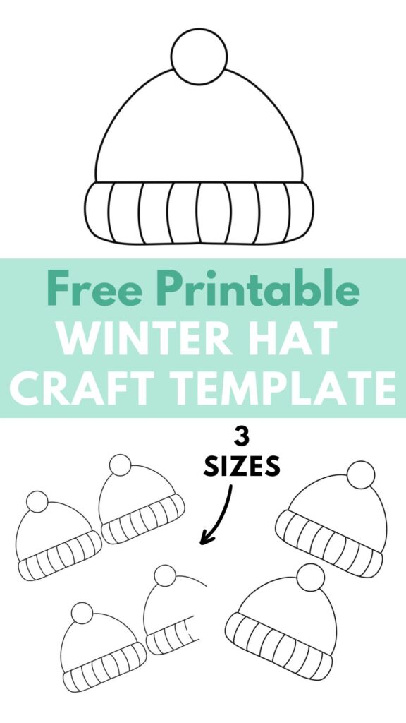 free printable winter hat craft templates to download