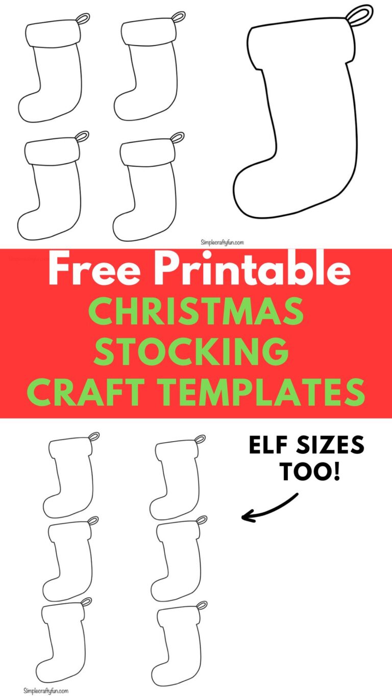 Free Printable Christmas Stocking Outline for Crafts