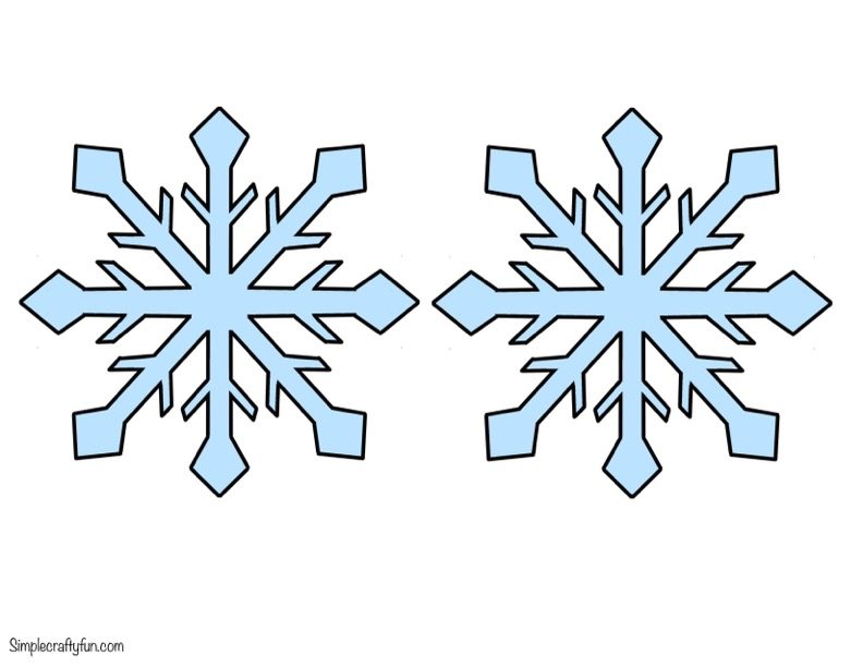 free printable Snowflake Medium Blue