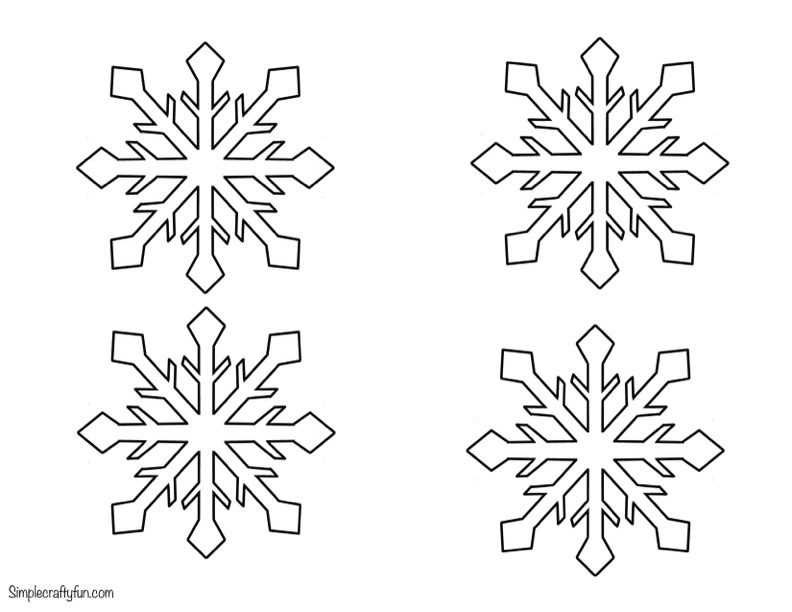 free printable Snowflake Small Black and White