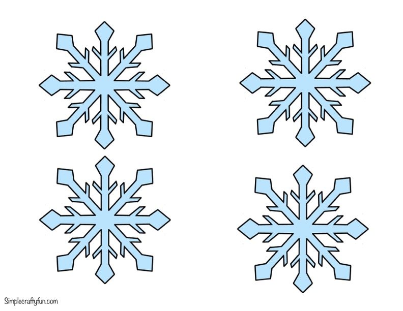 Snowflake Small Blue free printable
