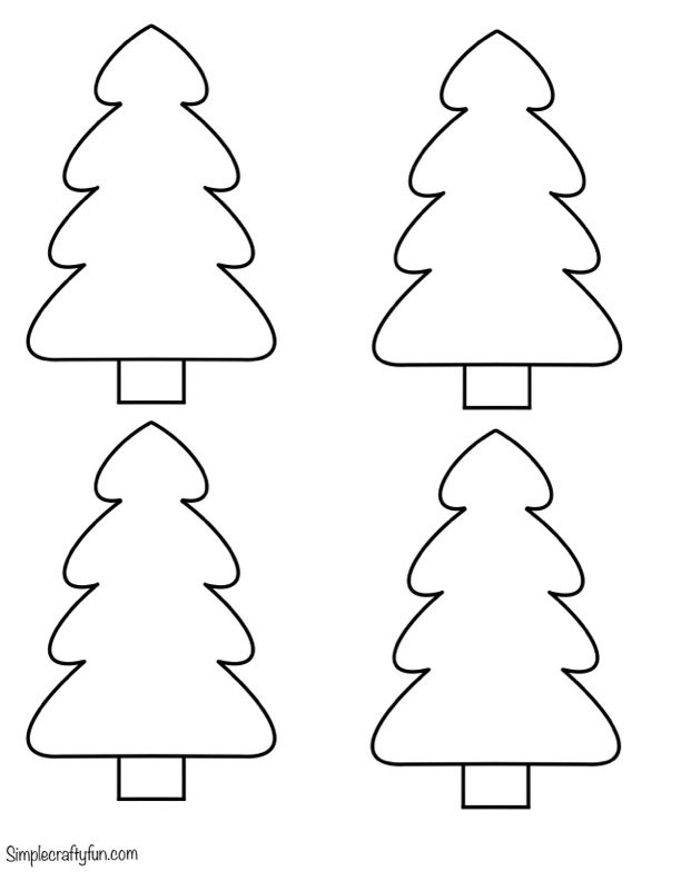 free printable Tree Christmas Round Medium