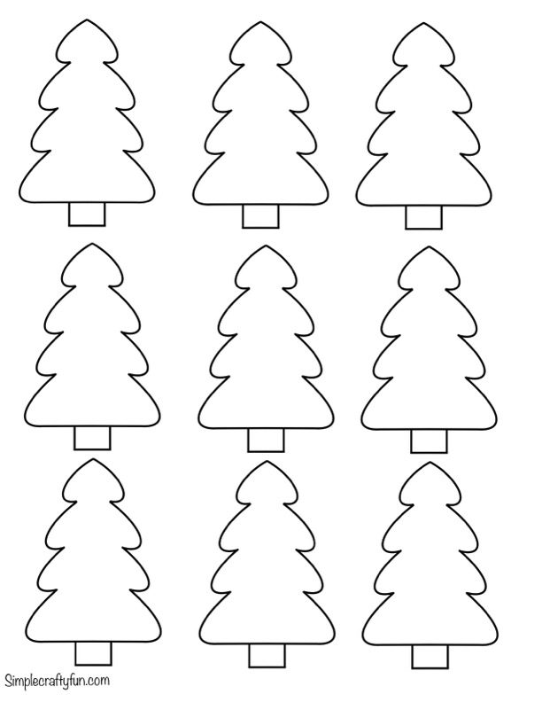 free printable Tree Christmas Round Small