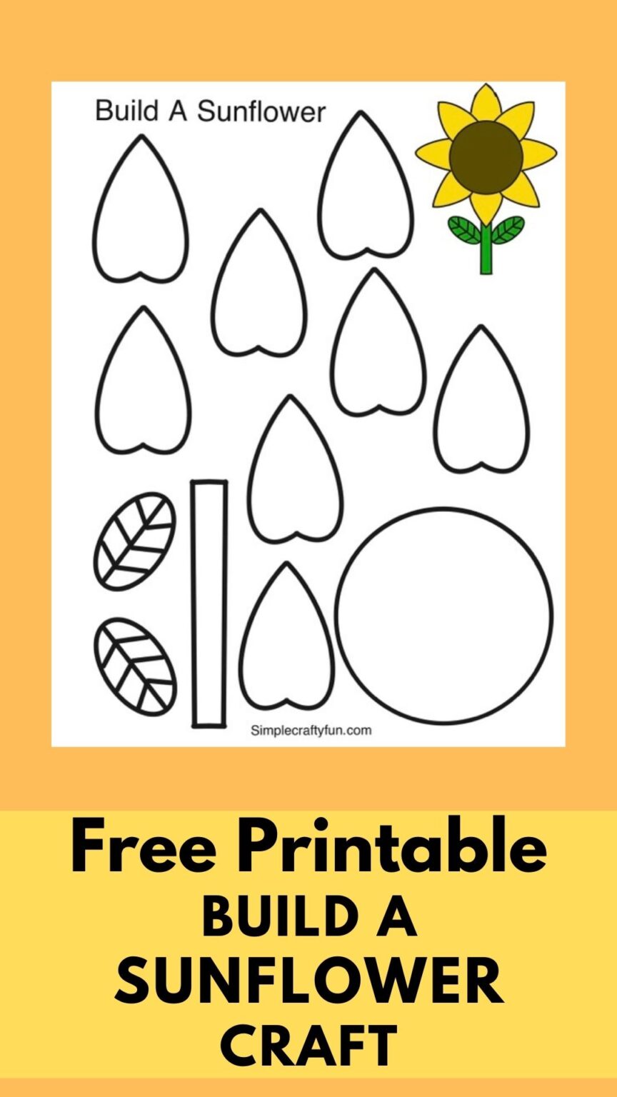 Free Printable Sunflower Pdf Template - Free Printable 36 864x1536