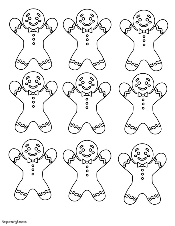 small standing gingerbread man template