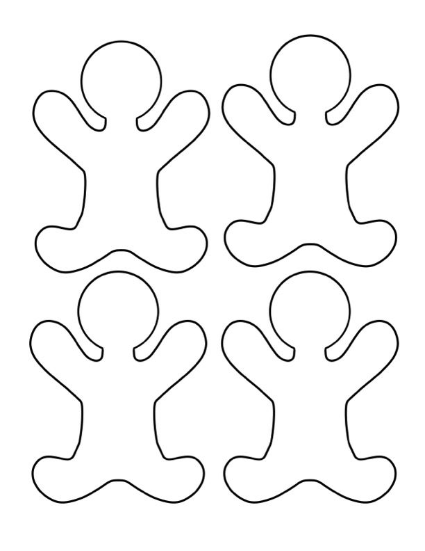 free printable medium gingerbread man outline