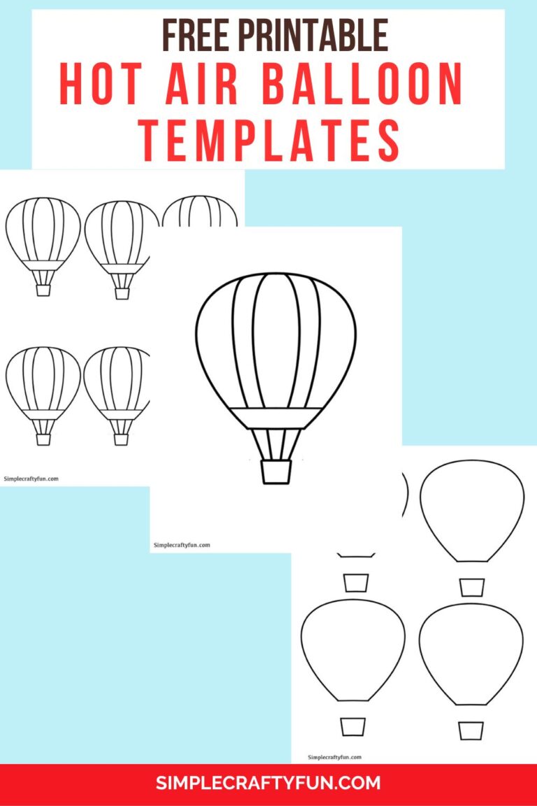 Free Printable Hot Air Balloon Templates and Coloring Pages