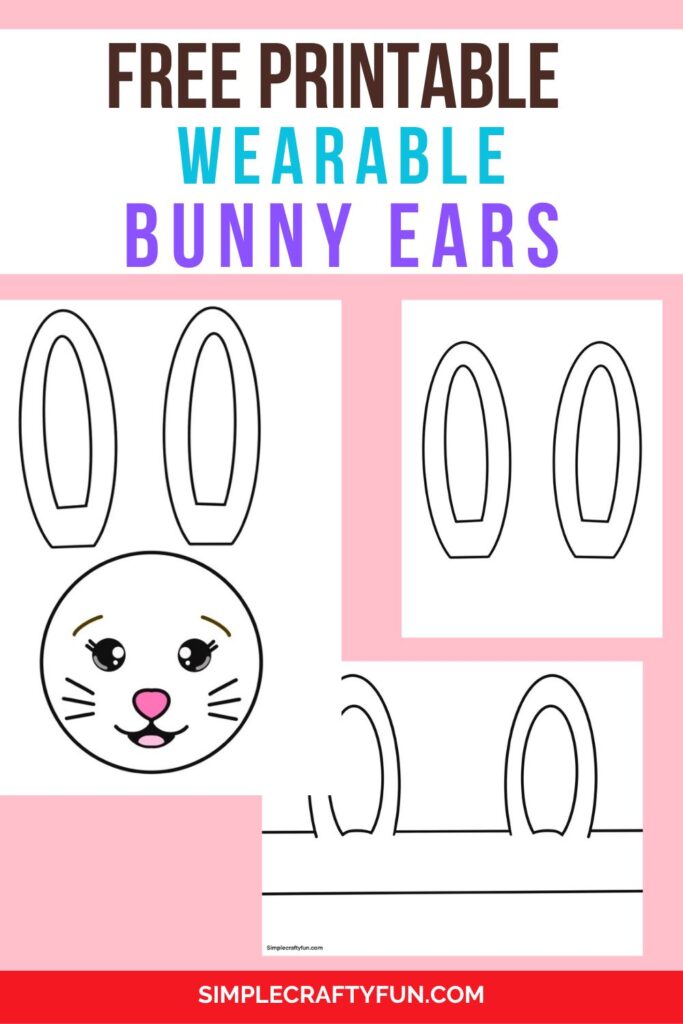 Free printable bunny ears craft to wear