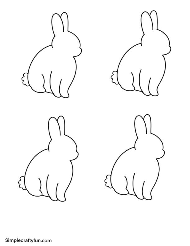 fluffy bunny small free printable