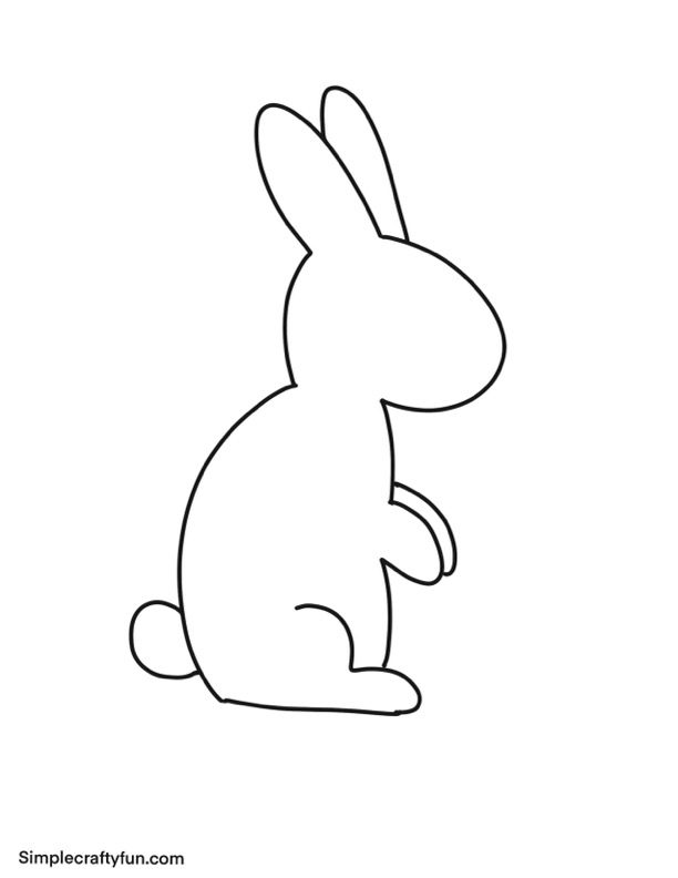 free printable large bunny standing up