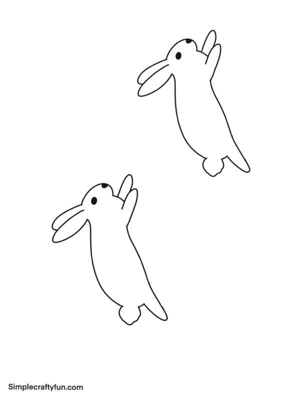 free printable medium jumping bunny